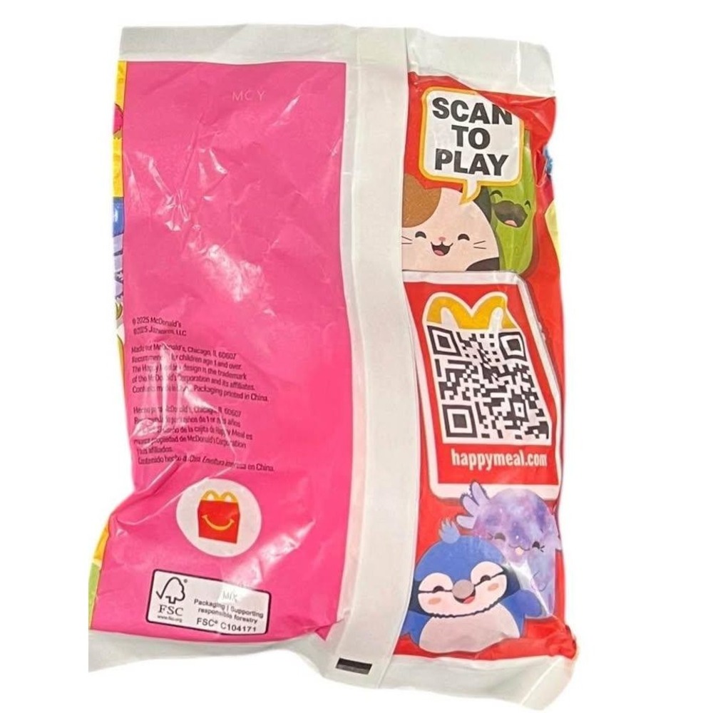 2025 McDonald's Squishmallows Happy Meal Cookie The Flamingo‎ Toy Pink SEALED